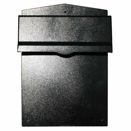 QUALARC Liberty Rear Access Collection Box with Black Letter Plate & 8-10 in. Adjustable Chute LIB-BL-LM6-810